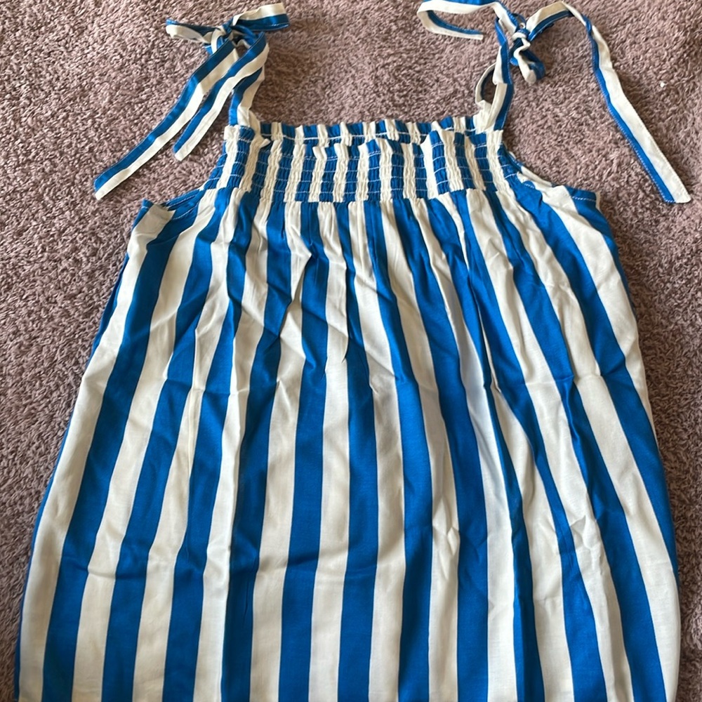 NWT Blue and White Striped Top in XXXS.
